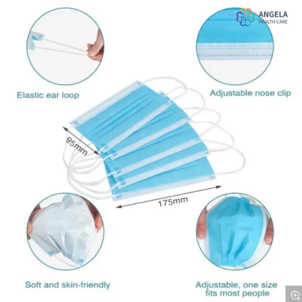 China Factory In Stock Disposable 3-Ply EN14683 ISO14683 Disposable Medical Face Mask,Surgical Mask