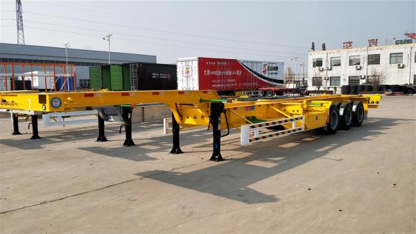 Secure And Durable ABS Brake Skeleton Container Semi Trailer With 4/12 Twist Locks