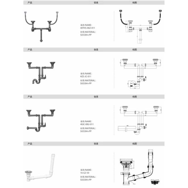 Modern High Quality Single Stainless Cup Sink Drainer for Kitchen Sink Drain Pipe Wash Basin Waste Drain Wholesale Product