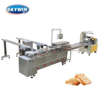 Emballage automatique d'écoulement de 600pcs/Min Sandwich Biscuit Machine With