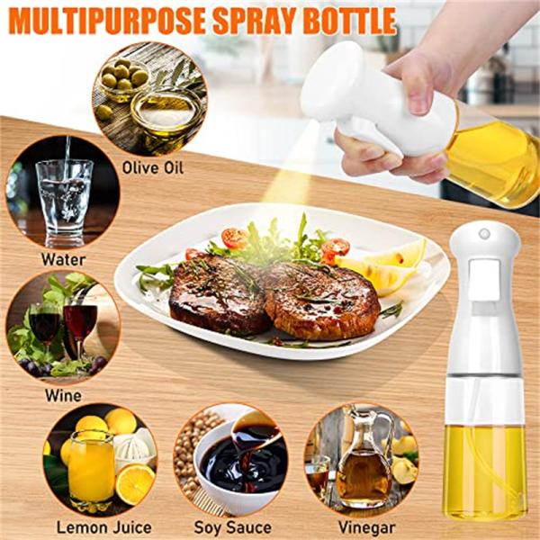 Portable BBQ Kitchen Calcium Sodium Glass Olive Oil Sprayer Atomized Spray Oil Bottle