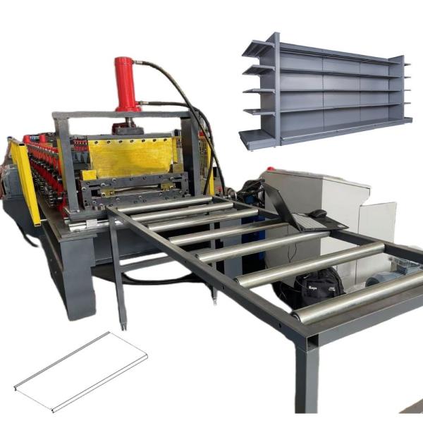 0.7-1.2mm Thickness 250-550mm Width Adjustable Tegometal Supermarket Shelving Shelf Panel Roll Forming Machine
