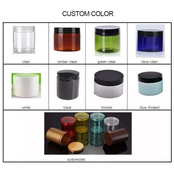 Нет утечки 250 мл 350 мл пластиковая банка для печенья и конфеты с алюминиевой крышкой