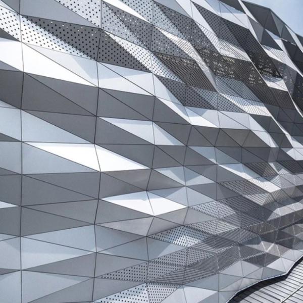 Decorative Metal Curtain Wall 3D Aluminum Perforated Cladding Panels