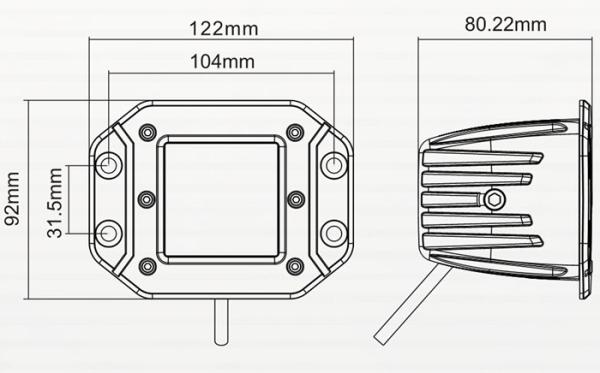 Factory wholesales vehicle led work lights 20WPC lens HCW-L12291 7D FC