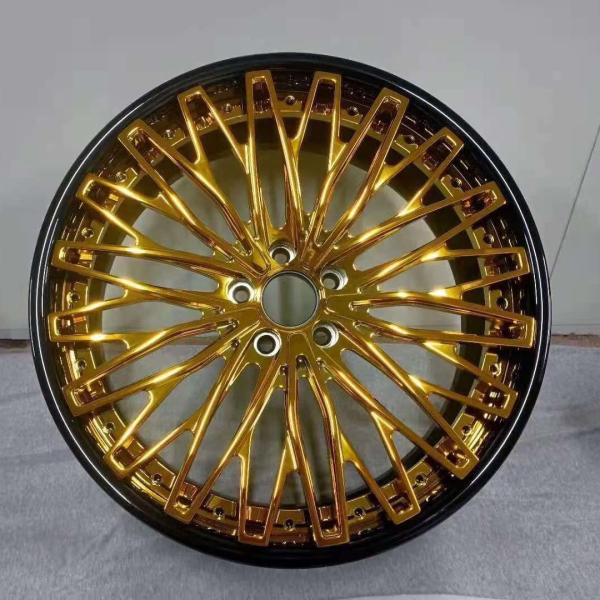 Custom forged aluminum alloy car rim 18 19 20 21 22 inch 5x120 glod color brushed forged car wheels