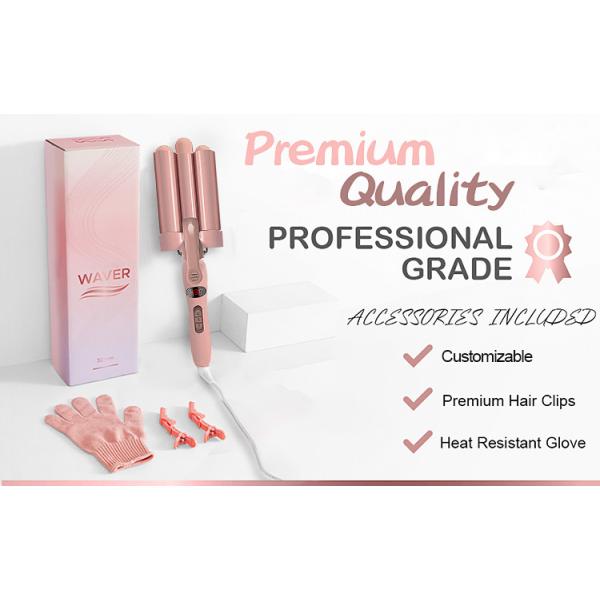 Дисплей температуры LCD волосы 3 бочонков колеблет для Beachy Frizz свободные волны