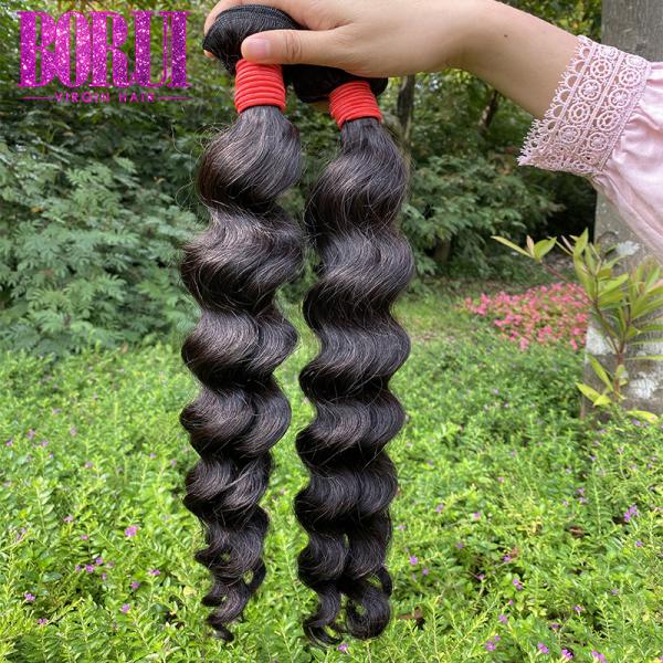 Narural Wave Virgin Peruvian Hair , 100% Virgin Human Hair No Tangling