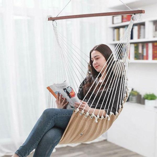 Indoor Swing Seat Outdoor Camping Hammock Hanging Rope Hammock Chair 120kgs