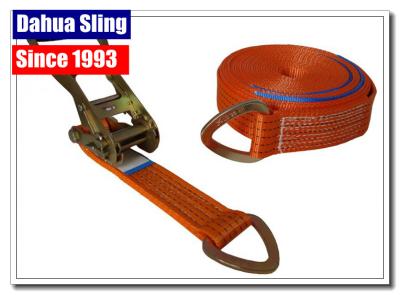 D Ring Polyester Webbing Ratchet Tie Down Straps Load Binder Double J Hook