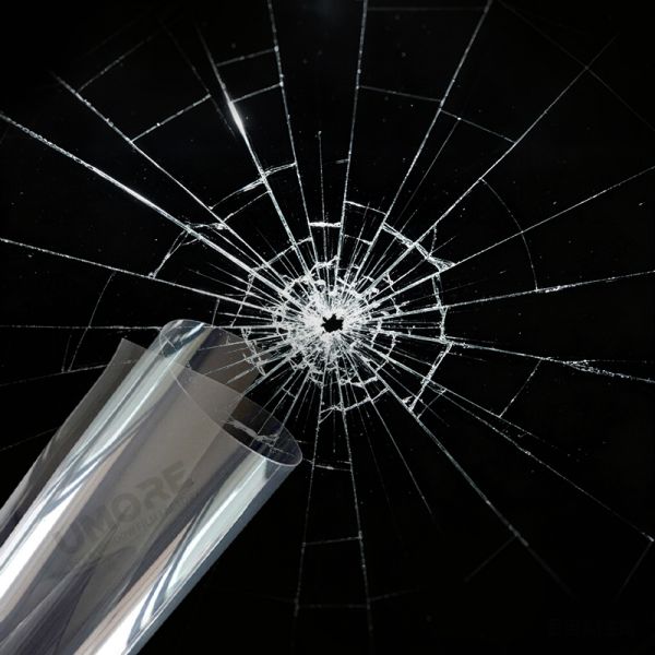 PET Car Transparent Window Film , Safety Clear Car Window Film Sand Proof