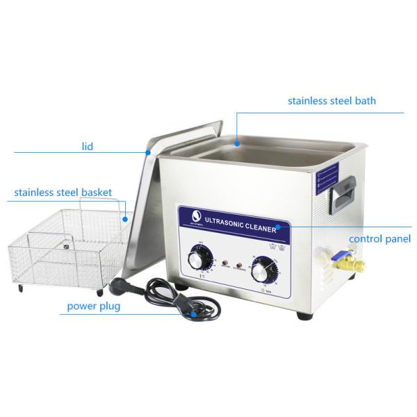 300W 80°C Heater Tabletop Ultrasonic Cleaner 10L