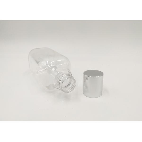 Transparent Cosmetic PET Plastic Toner Water Essention Oil Packaging Bottle With Sliver Cap