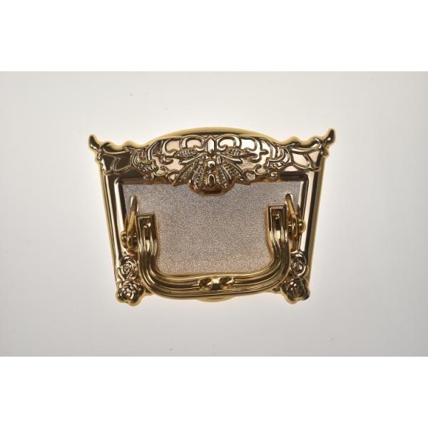Rose Luxury Plastic Coffin Handles Modle 9902 With Gold Plating Back Panel