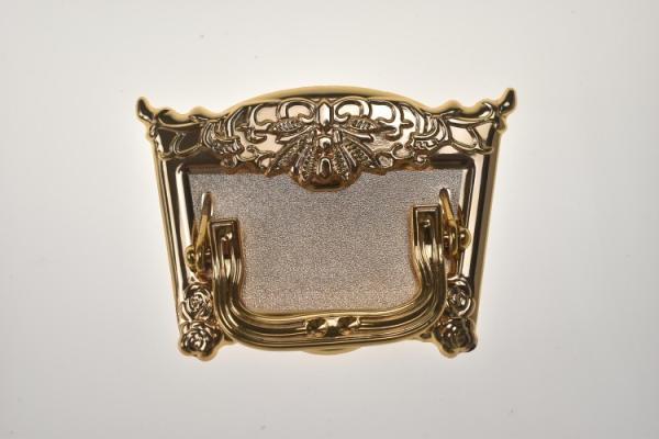 Luxury Design Plastic Coffin Handles Gold Plating OEM / ODM Acceptable