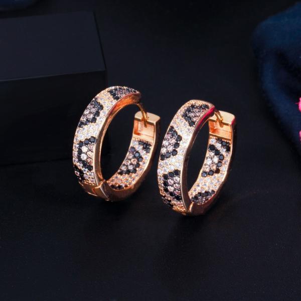 Fashion earring jewelry CZ crystal Beautiful cubic zirconia brass earrings jewelry sets