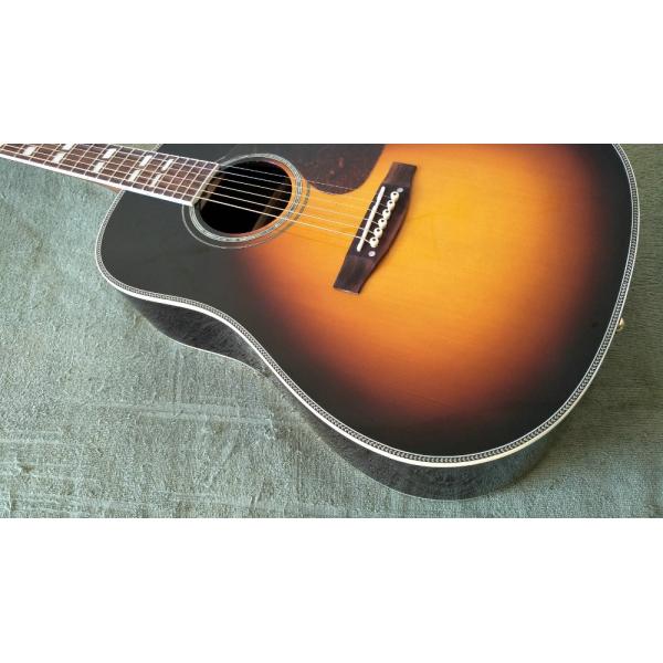 Guitar Factory Customization Acoustic Guitar Vintage Top AAA Sitka Solid Spruce Body Guitar with Fishman pickups