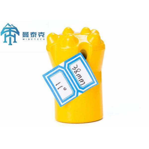 11° 38mm 7 Buttons Tapered Button Bit For Hard Rock Granite Drilling