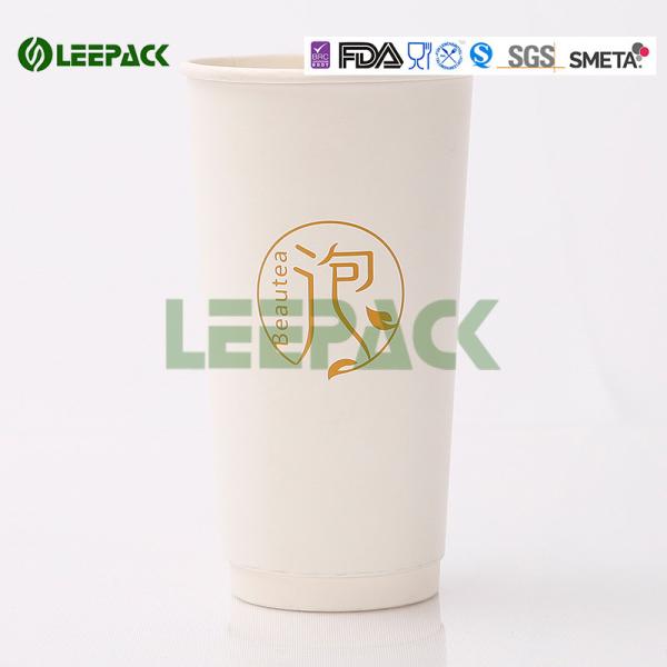 Hot Disposable Paper Cups Food Grade Logo Ptinting Single Or Double Wall