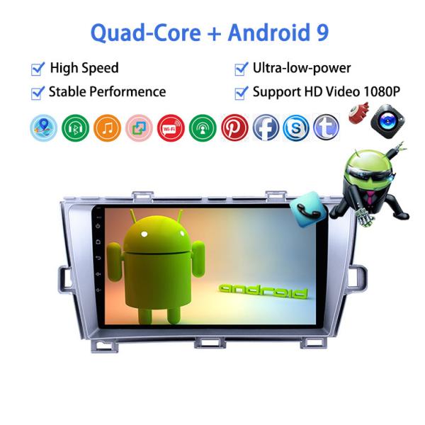 Android 9 Car DVD Multimedia Player Para Toyota Prius 2009 2010 2011 2012 2013 2014 2015 Rádios de carro Navegação GPS