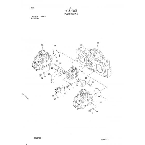 Belparts ZX650-3 ZX850-3 Excavator Main Pump 4635645 K3V280 Excavator Spare Parts