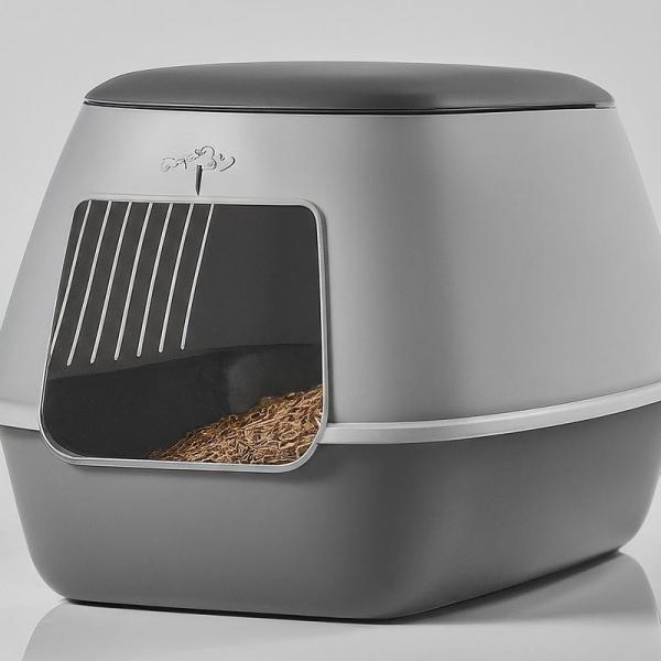 Portable Small Apartment Cat Litter Box , Plastic Open Top Small Cat Box With Lid