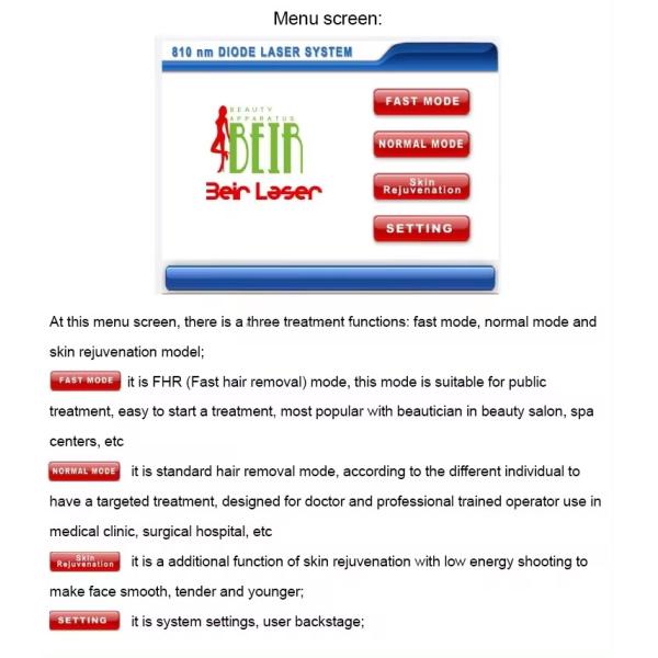 810nm Semiconductor Laser Hair Removal Machine Effective Remove Hair Follicle