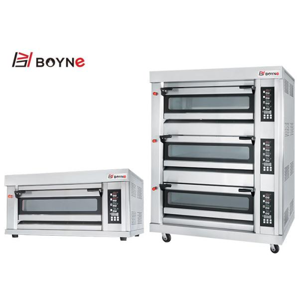 High Temperature Commercial Baking Oven Three Deck Nine Trays
