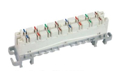 Highband 8 do módulo 110 do perfurador do bloco Cat6 pares do material do PC para trabalhos em rede