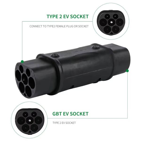 Type2 to GB/T EV Adapter IEC 62196 Charging Station Convertor 32A 3Phase Type 2 to GBT EVSE Charger