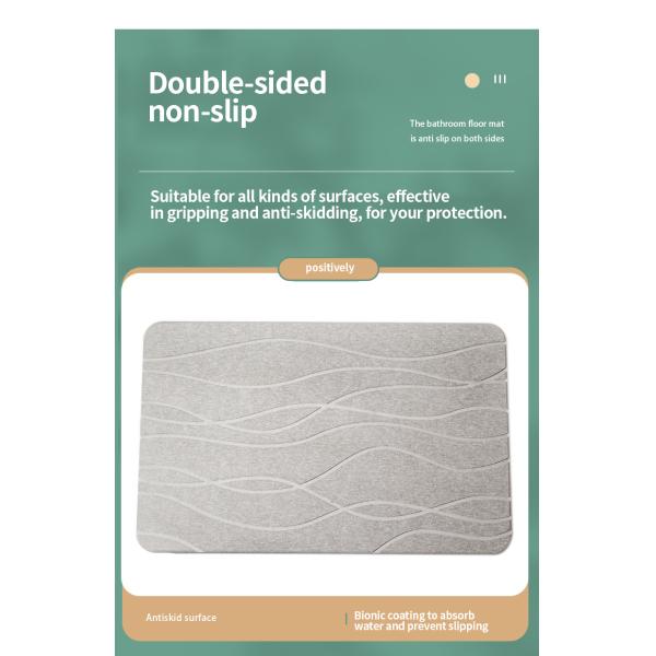 Diseño Antiderrapante Diatomo de la Piedra de Baño Alfombra para el Baño Gris / Estilo de Diseño Personalizado CLASSIC