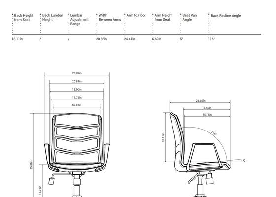 Rachel Office Training Chair with Sleek Sled Base, Stackable Design, and Robust Steel Frame for Efficient Training Rooms