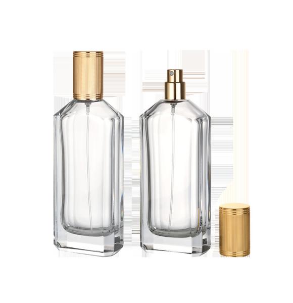 Elegant Custom Perfume Glass Bottle Luxury Perfume Bottle Stylish Shape With Crimp Spray Pump