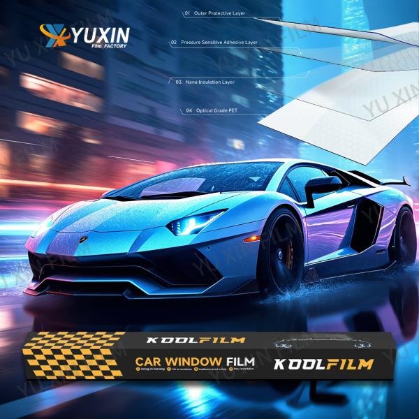 Korea SKC Material Blue Green 80% VLT Car Window Film UV Proof Chameleon Tint Film