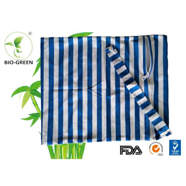Washable Reusable Nappy Wet Bag With Single Drawstring / Zipper Design