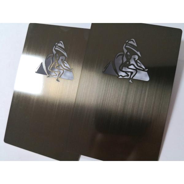 Гальванизировать роскошью штейновая почищенная щеткой визитная карточка металла черноты ИП законченной