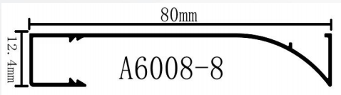 80mm Brushed Gold LED Aluminum Profile Skirting Baseboard for Wall and Floor Trim