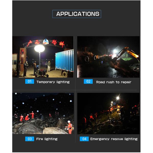 Iluminación móvil de ascensor 360 grados en todas las direcciones de ahorro de energía de ingeniería de iluminación de automóviles exterior lámpara de emergencia diesel