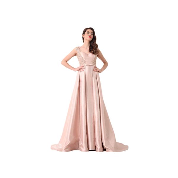 Satin Beading Sweetheart European Evening Gowns For Leisure Pink Color