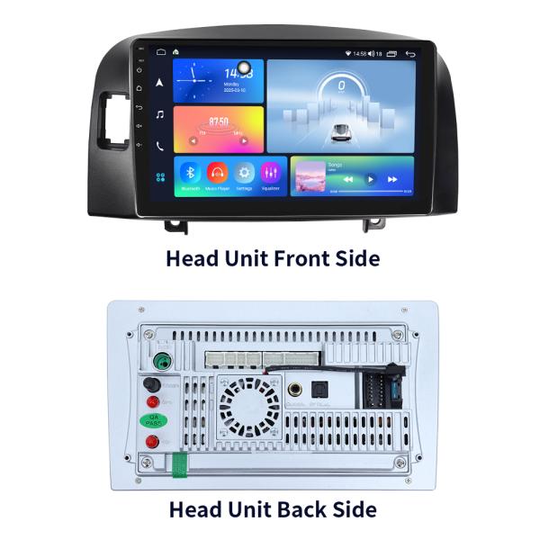 Multi Language Bluetooth Car Head Unit Low Power Auto Android Head Unit For HYUNDAI NF SONATA 2004-2008