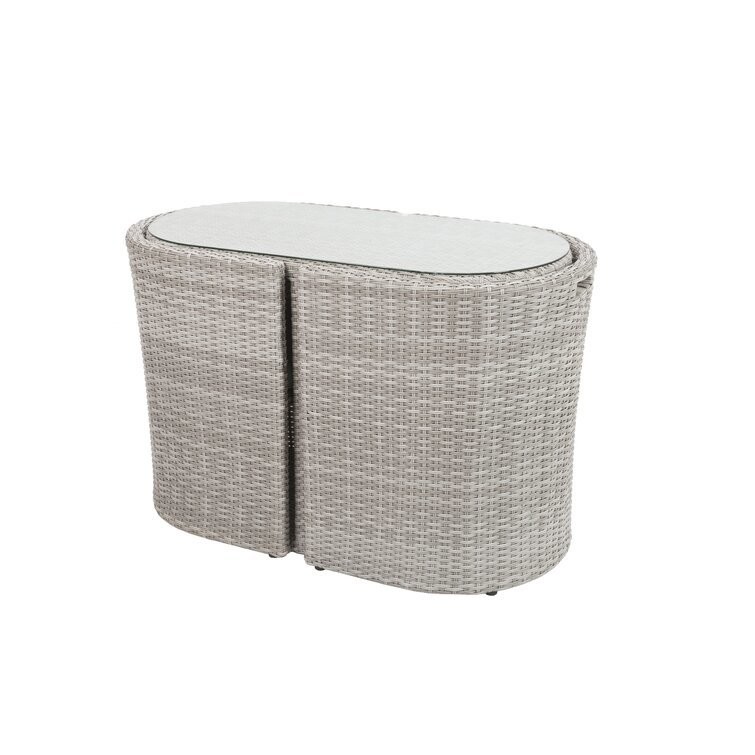 Small Space Solution Outdoor Bistro Set with W67 x D57 x H74cm Chair Size and Mail Packing