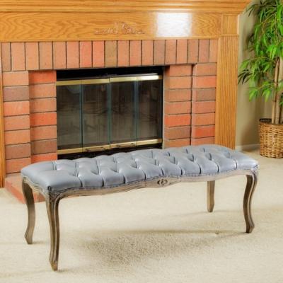 2018 wholesale modern living room furniture bench ottoman with stainless steel legs