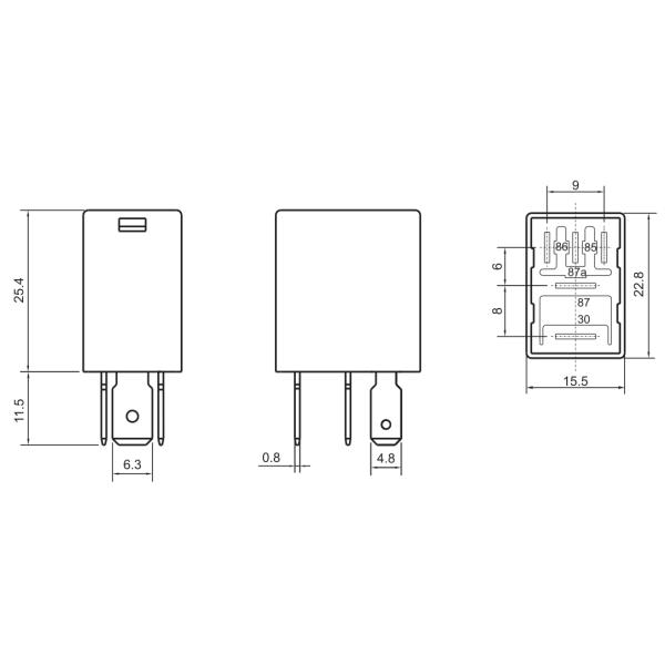 24V 5P Honda Starter Relay Sealed Waterproof 420W Max Switching Power 0035450219