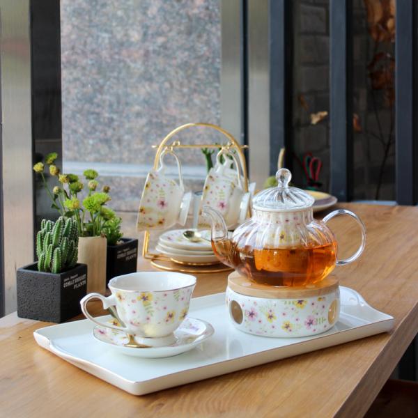 Serve Your Guests In Style With This Turkish Tea Set Includes Ceramic Cups And Saucer
