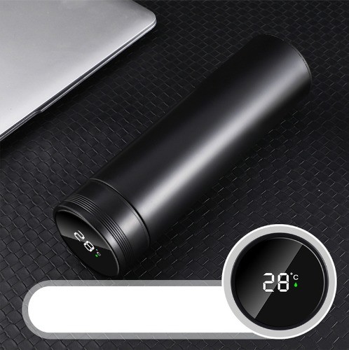Custom Logo Thermos WITH LID Stainless Steel LED Water Bottle With Temperature Display