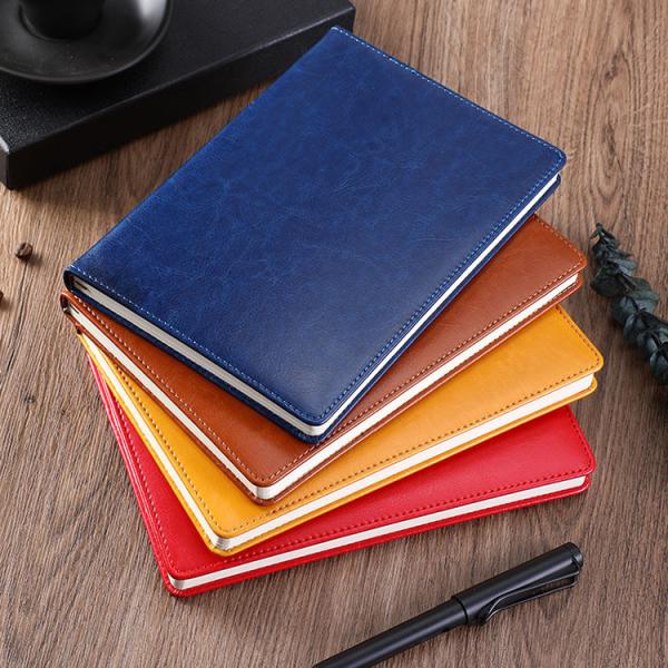 Hard Cover Portátil Custom Clássico Blank Notebook PU de couro à prova d'água para estudantes