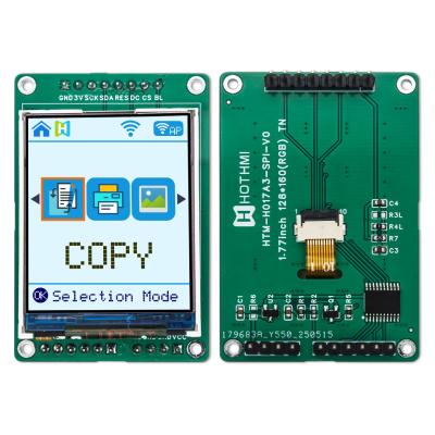 1.77 inch 128*160 resolution SPI interface ST7735S driver TFT display module