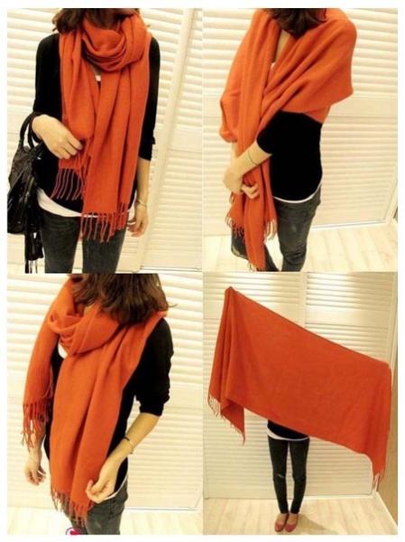 Women's Men Lady Large Warmer Long Cape Cashmere Wool Shawl Wrap scarf Scaf