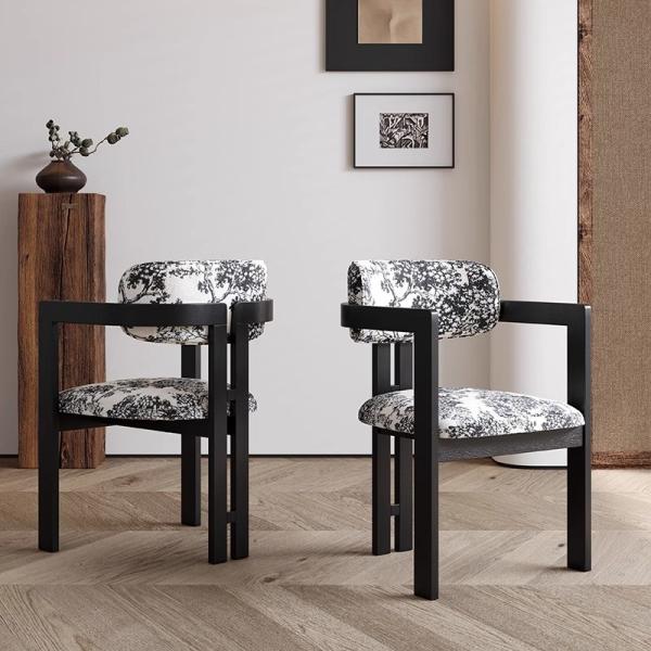 Nordic Solid Wood Dining Chair Italian Minimalist Hotel Coffee Shop Negotiating Chair