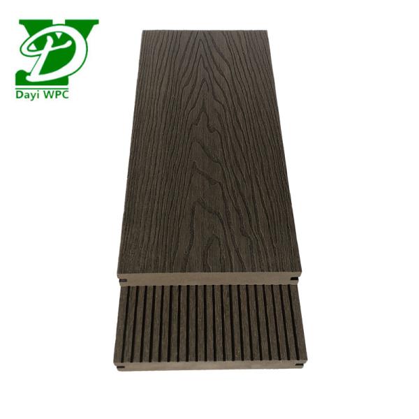 Moderno estilo europeu de madeira maciça de plástico composite decking 140x23mm
